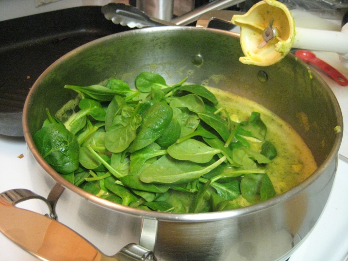 Adding spinach to broccoli soup