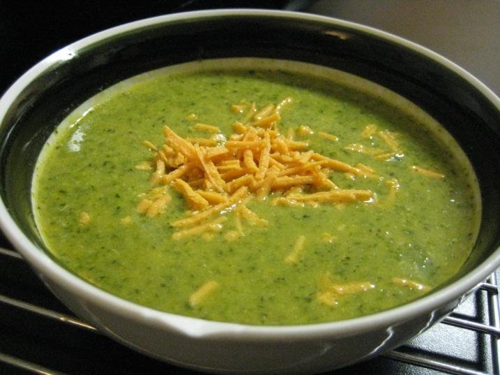 Finished creamy broccoli soup