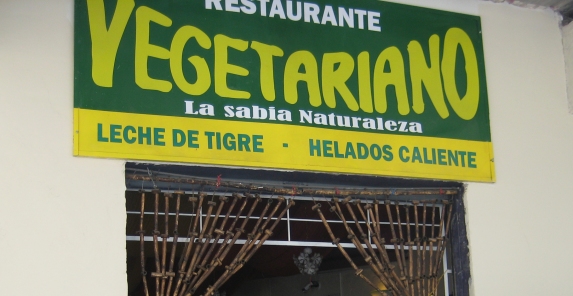 vegetarian restaurant sign