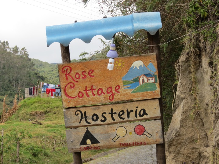 Rose Cottage Hosteria sign